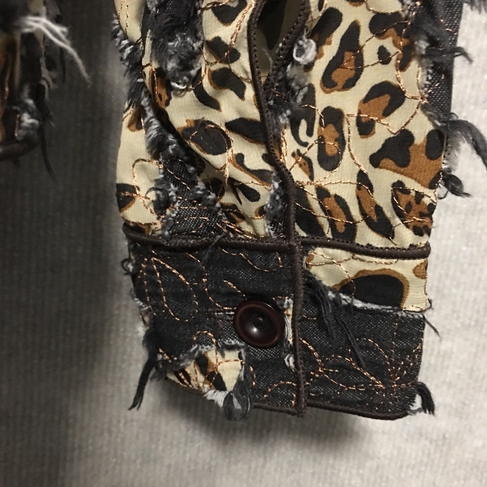 Ic Collection By Connie Jacket Patchwork Animal P… - image 4